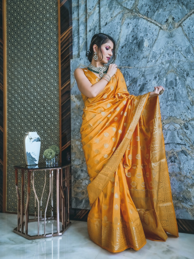 Wearing Banarasi Saree in 3 Unique ways
